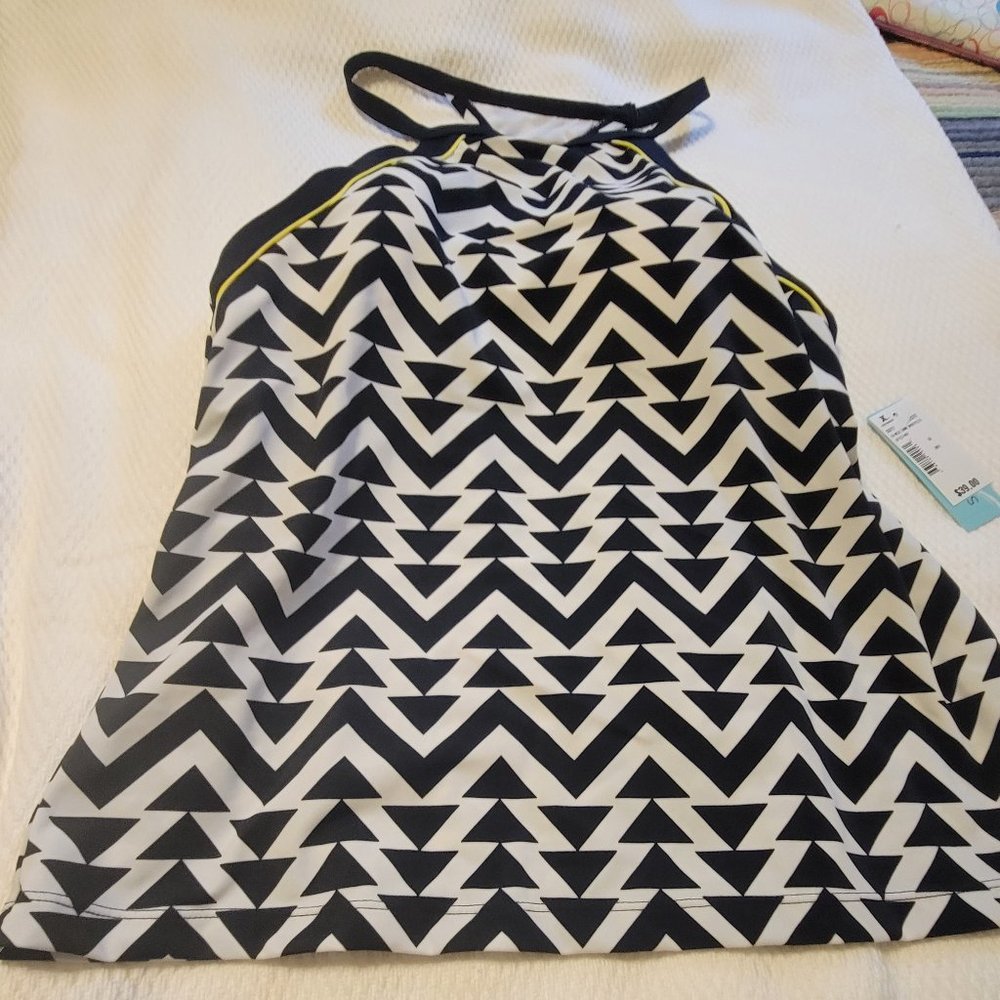 South Point Bathing Suit two piece black & white  size 16